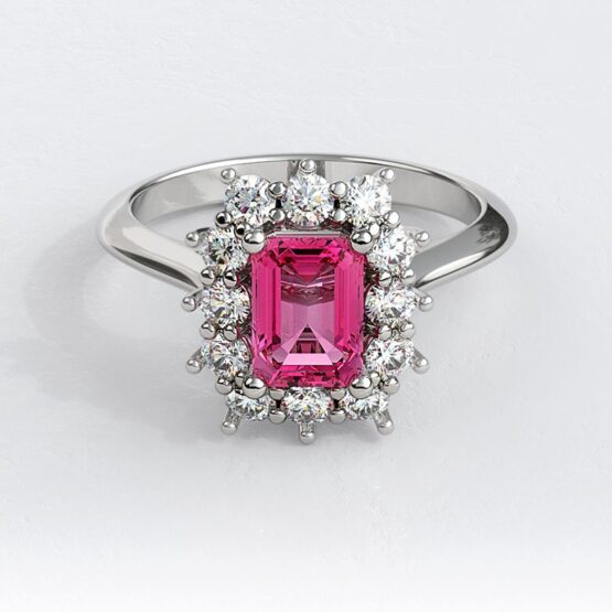sb1083 bespoke designed tourmaline and diamond gemstone ring