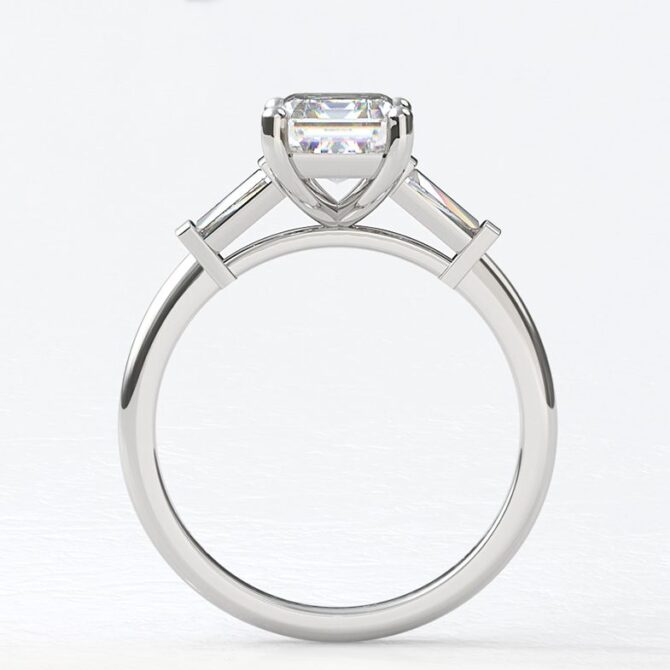 TR1053-18k-white-gold-emerald-and-baguette-cut-diamond-three-stone-ring-image-2