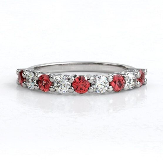 sb1435 bespoke designed ruby and diamond gemstone ring