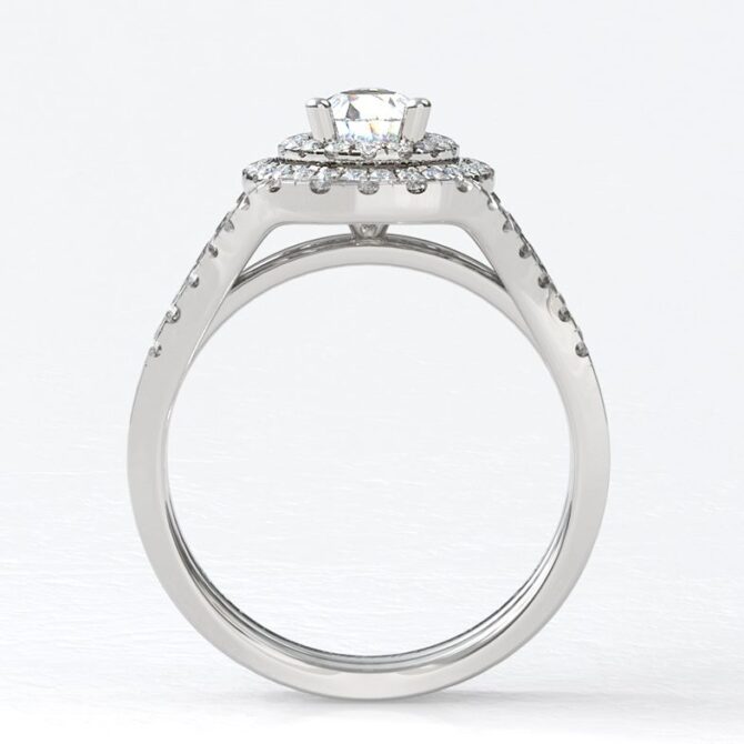 sb1939-bespoke-designed-pear-cut-diamond-double-halo-ring-with-matching-wedding-ring-image-1