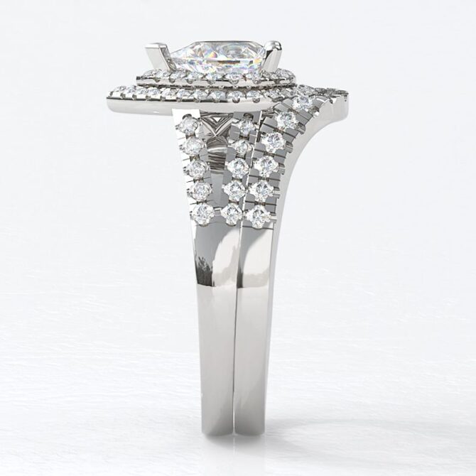 sb1939-bespoke-designed-pear-cut-diamond-double-halo-ring-with-matching-wedding-ring-image-2