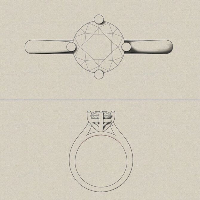 SB2065-bespoke-designed-compass-style-round-cut-diamond-solitaire-ring-image-1