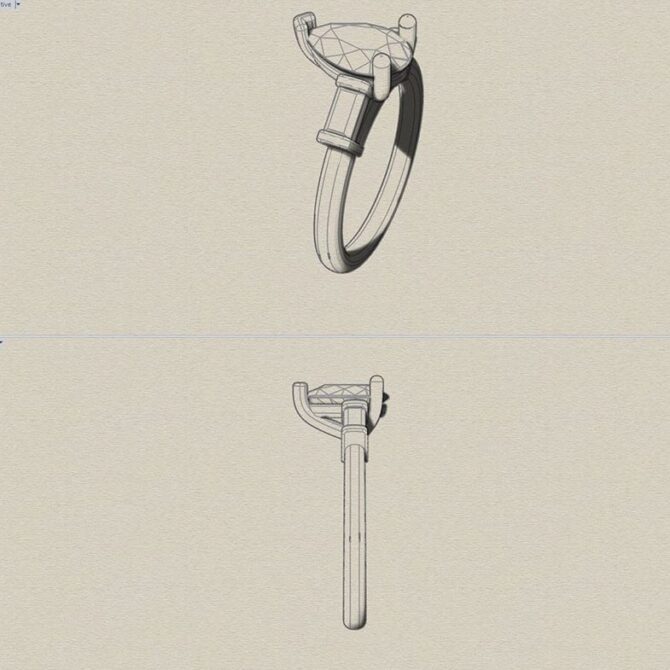 SB2132-bespoke-designed-pear-and-baguette-cut-diamond-three-stone-ring-image-2