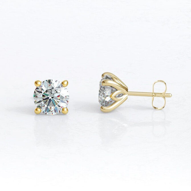 ber222-2.00ct-yellow-gold-natural-round-cut-diamond-tulip-style-stud-earrings-image-1