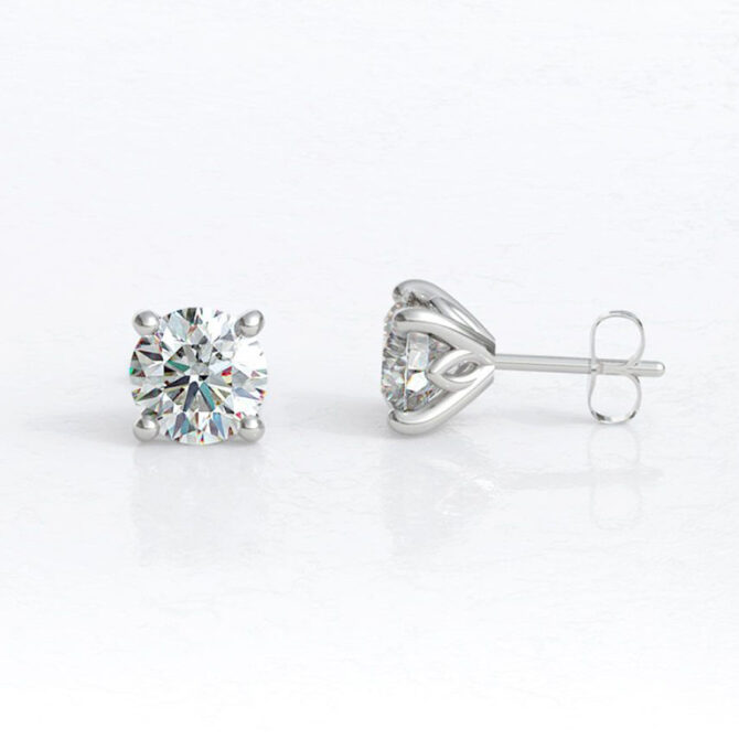 ber222-M-2.00ct-white-gold-round-cut-moissanite-tulip-style-stud-earrings-image-1