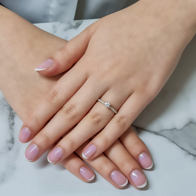 0.40 Carat 18k Yellow Gold Side Stone Ring PR2007