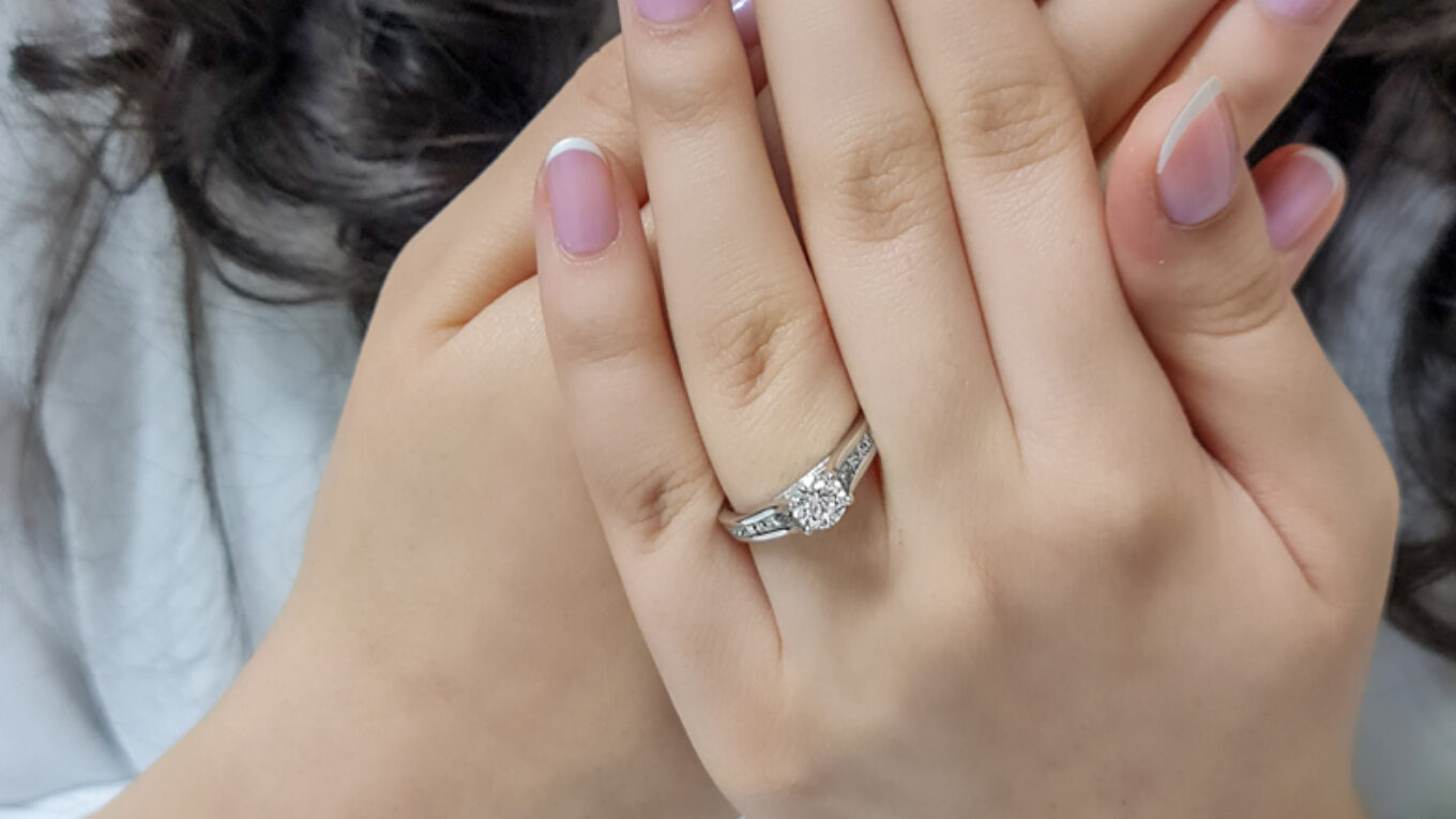 1.46 Carat Channel Set Side Stone Ring PR2004