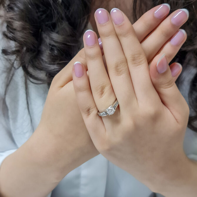 1.46 Carat Channel Set Side Stone Ring PR2004