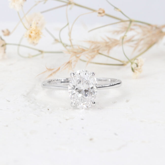 1.56ct Oval Cut Solitaire Diamond Ring sr1016 made in Ireland