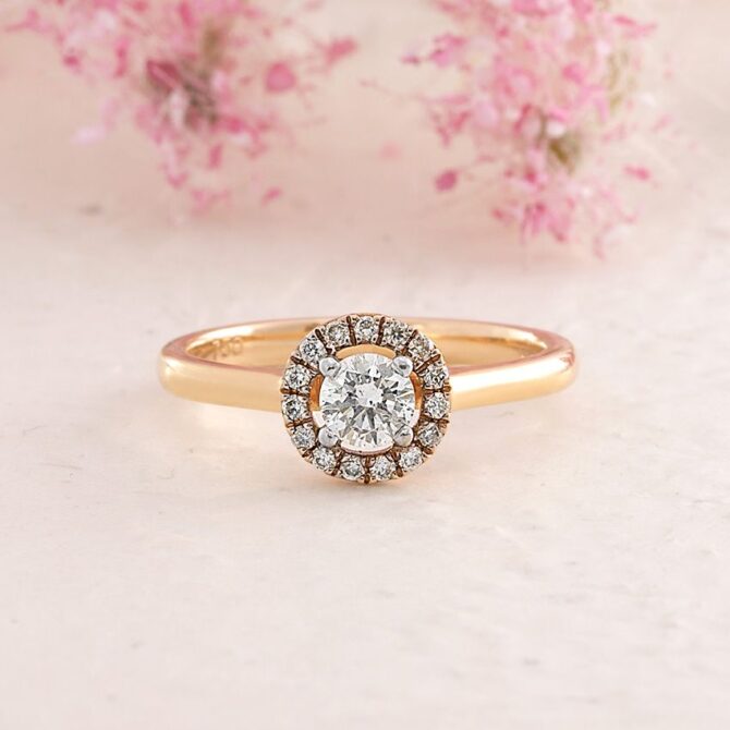 VR2023-18k-rose-gold-0.45ct-round-cut-claw-set-halo-ring-image-1