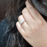 Three stone radiant cut diamond engagement ring from Dublin Jewellers in Ireland - image 3