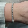 5.47ct lab grown diamond tennis bracelet on wrist in Dublin Ireland bbr033