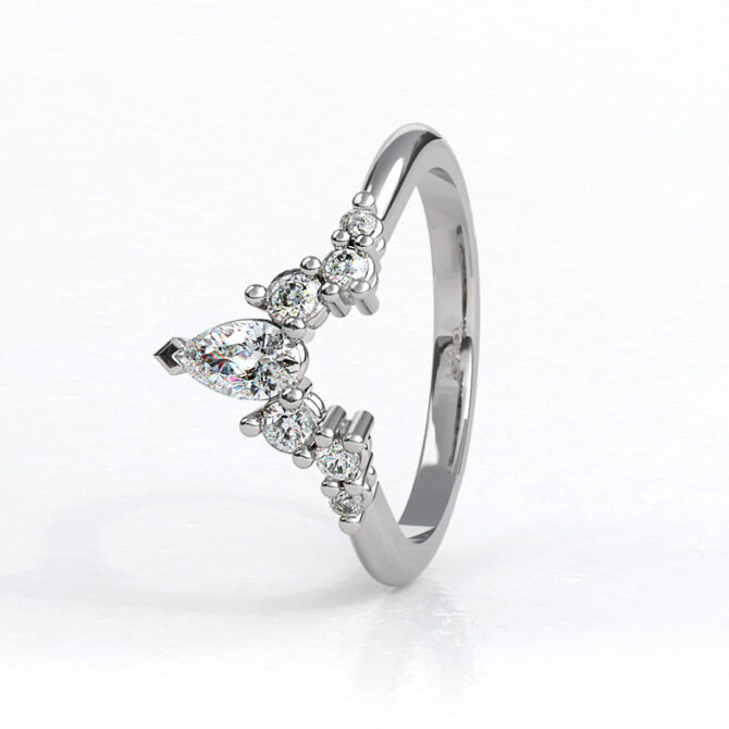 sb3080-0.50ct-18k-white-gold-pear-and-round-cut-diamond-wedding-ring-image-2