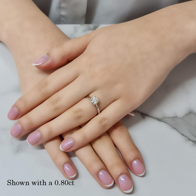 Round Cut Four Claw Solitaire Ring SR1038 Bespoke