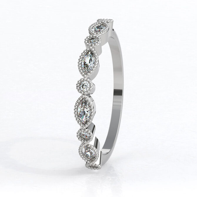 SB1605-0.30ct-marquise-and-round-cut-bezel-set-ladies-wedding-ring-image-2