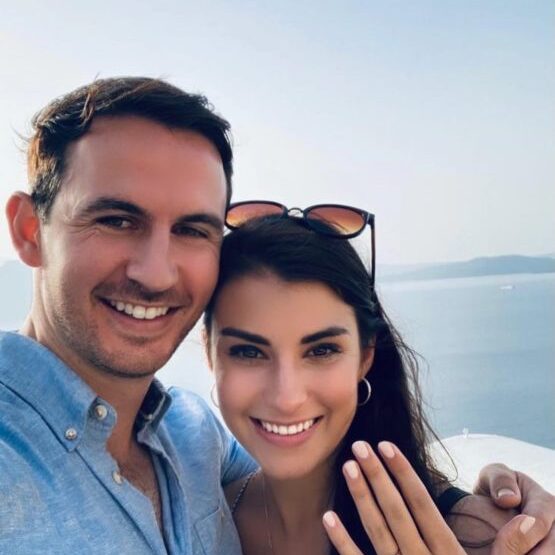 engagement ring Dublin couple showing ring