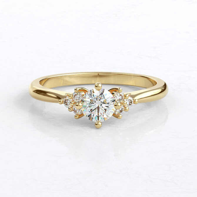 sb3519-0.52ct-18k-yellow-gold-round-cut-multi-stone-ring-image-1