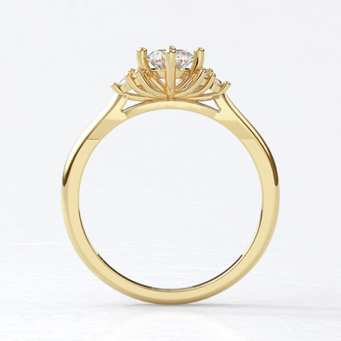 sb3519-0.52ct-18k-yellow-gold-round-cut-multi-stone-ring-image-2