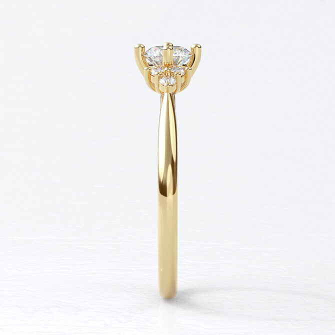 sb3519-0.52ct-18k-yellow-gold-round-cut-multi-stone-ring-image-3