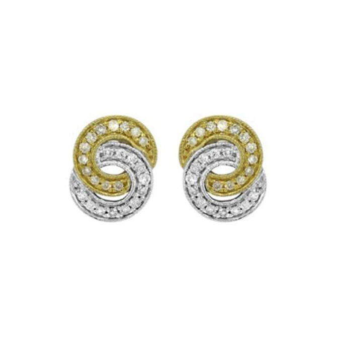 BER044-18k-yellow-and-white-gold-diamond-stud-earrings-image-1