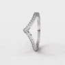 V shape curved diamond ladies wedding ring white gold sb2900 white