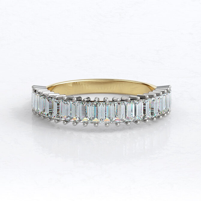 sb2177 0.80ct 18k yellow gold baguette cut diamond ring image-3