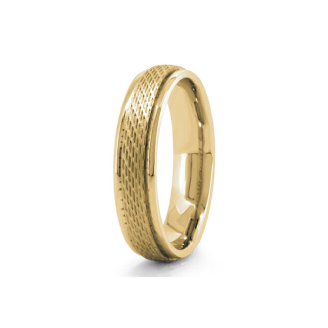 Brushed-Effect-Wedding-Band-GWR2011-785x785 yellow gold