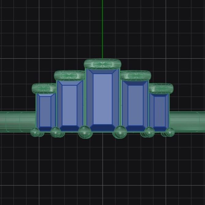 Custom made baguette cut five stone engagement ring - SB4604 quick image 01