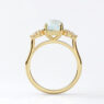Custom made claw set round moonstone and diamond multi stone engagement ring - SB4803 v2 image 01