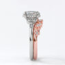Custom made ladies curved diamond set wedding ring (for sb4128) - sb4841 v2 image 01