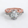 Custom made ladies curved diamond set wedding ring (for sb4128) - sb4841 v2 image 02