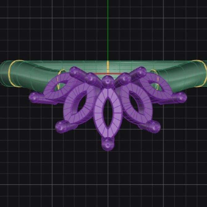 Custom made ladies curved diamond set wedding ring - sb5120 image 1