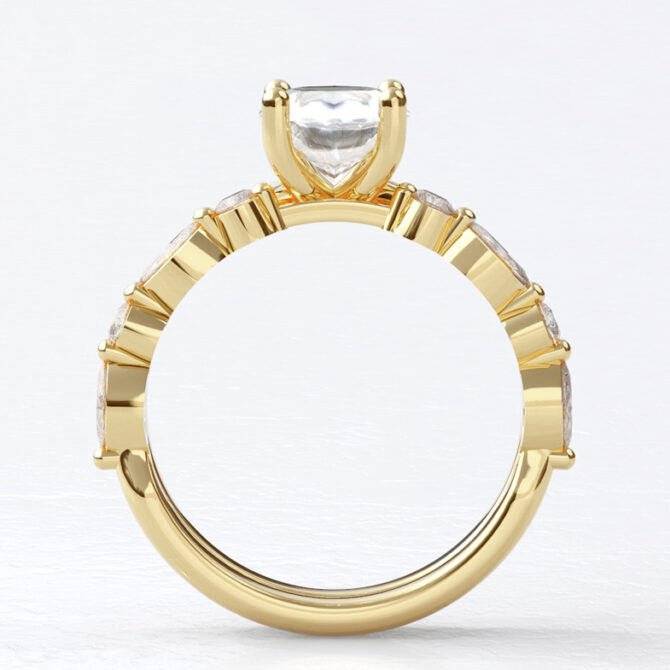 Custom made ladies diamond set wedding ring - SB4672 v4 image 01