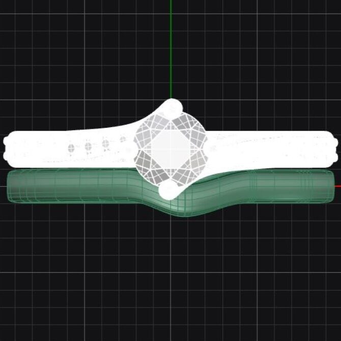 Custom made ladies plain curved wedding ring - SB4656 quick image 01