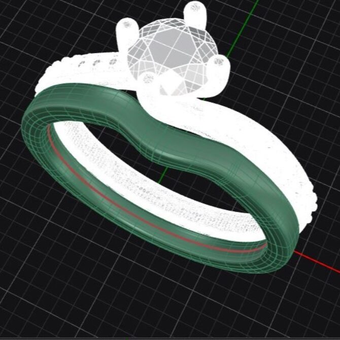 Custom made ladies plain curved wedding ring - SB4656 quick image 02