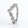 Custom made ladies v-shaped diamond set wedding ring - sb4653 v2 image 01