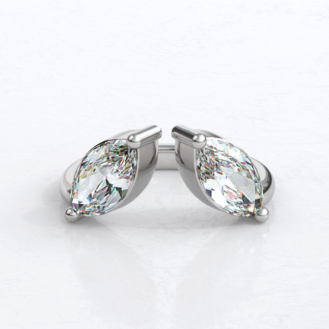 Custom made ladies v-shaped marquise diamond set wedding ring - sb4630 image 03