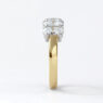 Custom made oval diamond set wedding ring - sb4890 image 02