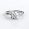 Custom made round 4 claw tulip solitaire engagement ring - sb4954v2 image 03