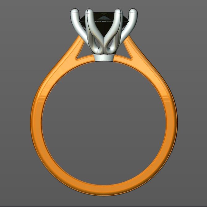 Custom made round 6 claw solitaire engagement ring - SB5007 image 3