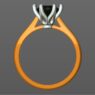 Custom made round 6 claw solitaire engagement ring - SB5007 image 3