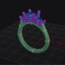 Custom made round and marquise three stone engagement ring - sb4999 image 2