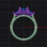 Custom made round and marquise three stone engagement ring - sb4999 image 3