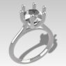 Custom made round six claw solitaire engagement ring - SB4902 image 02