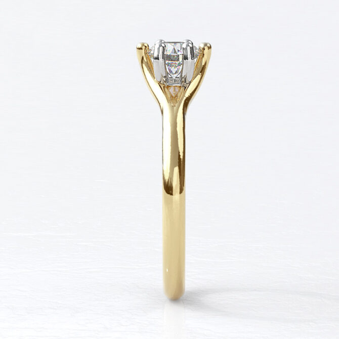 Custom made round six claw solitaire engagement ring - sb4787 image 02