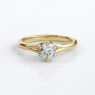 Custom made round six claw solitaire engagement ring - sb4787 image 03