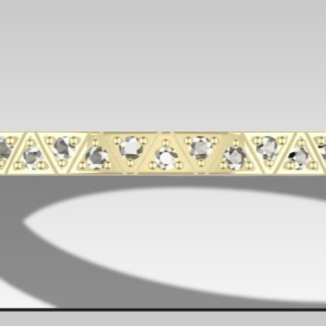 Custom made triangle patterned diamond eternity ring - sb4602 quick image 01