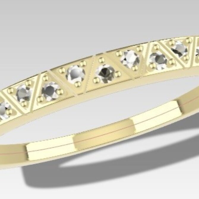 Custom made triangle patterned diamond eternity ring - sb4602 quick image 02