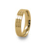 GWR2020 Gents Pattern Triple Polished Yellow Gold Wedding Ring