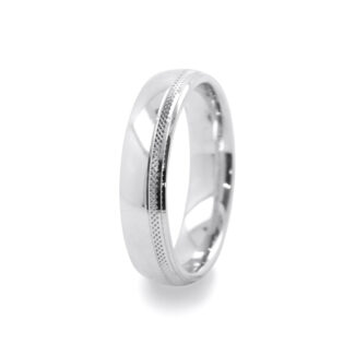 GWR2035 Gents Weave Effect Gents Palladium Platinum Wedding Ring